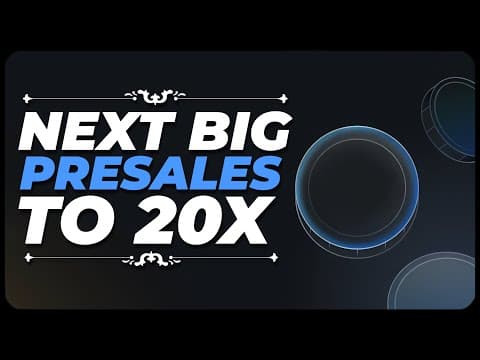 Thumbnail for Big Time Sensitive Token Sales (20x - 50x Gains?)